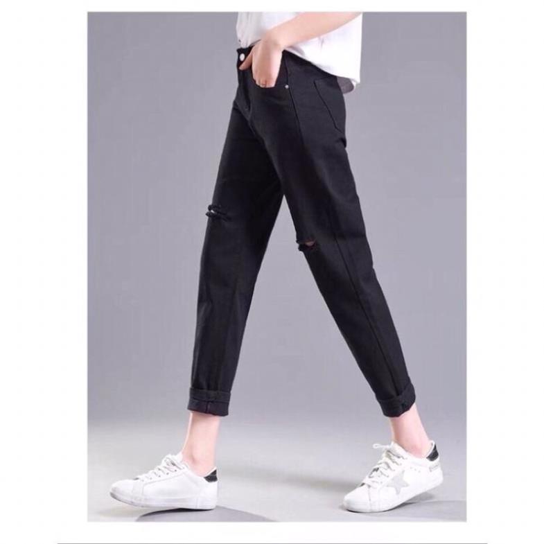 Quần jean bò baggy nữ ống rộng suông nữ jeans cạp cao 3 size S M L hót 2021 | BigBuy360 - bigbuy360.vn
