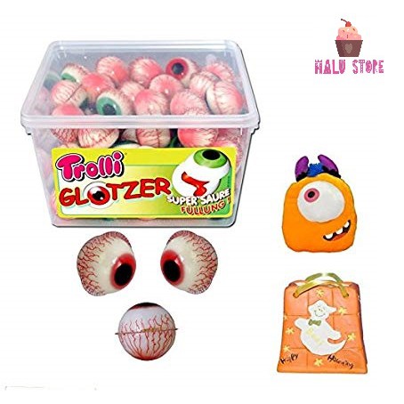 [HỘP 40 VIÊN] Kẹo dẻo Trolli Glotzer con mắt Eyeball hộp 752g- Đức