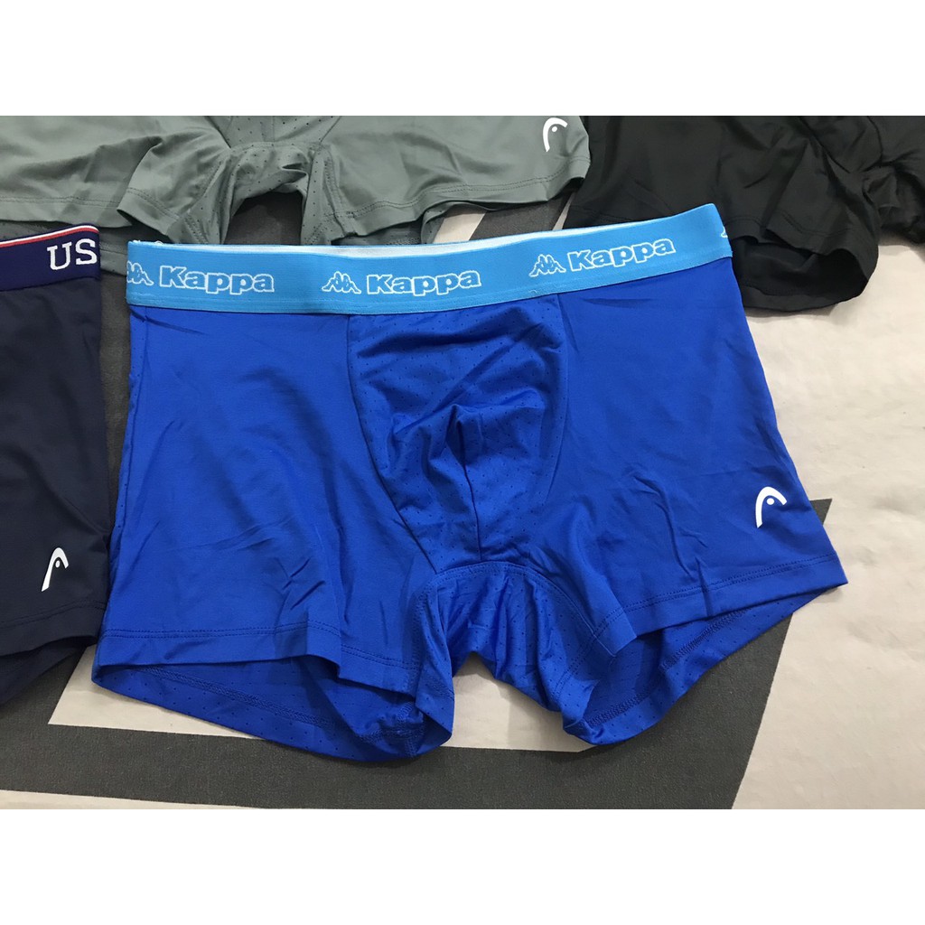 Quần Lót Poly Boxer dạng đùi Nam Thể Thao Chuyên cho người tập Gym thun lạnh Hàn Quốc Head, Kappa, K-Swiss