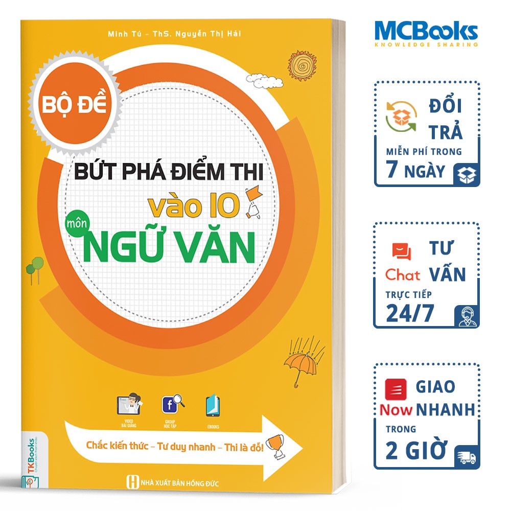 Sách - Bộ Đề Bứt Phá Điểm Thi Vào Lớp 10 Môn Ngữ văn - MCBooks