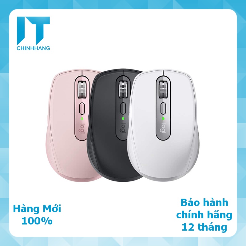 Chuột không dây bluetooth Logitech MX Anywhere 3 - Sạc nhanh USB-C, Cuộn siêu nhanh - Hàng Chính Hãng