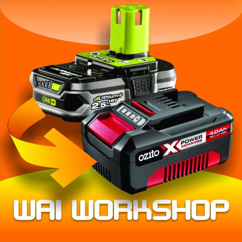 Bộ chuyển đổi pin Ryobi ONE+ cho thân máy Ozito Xpower