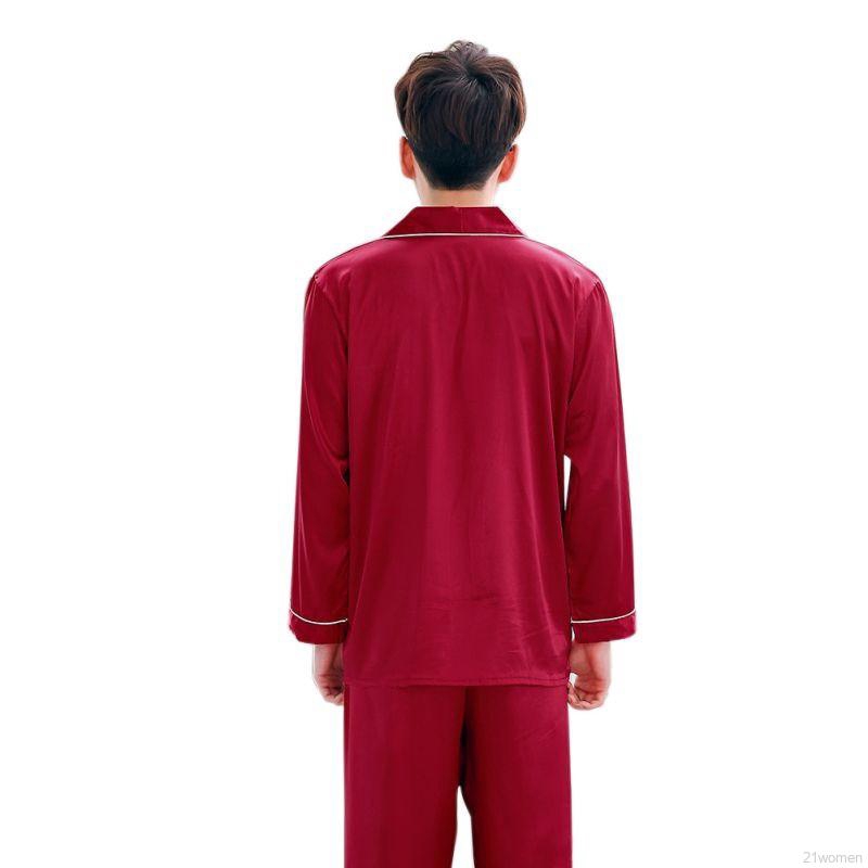 Bộ đồ ngủ màu trơn dài tay thời trang nam nữ | BigBuy360 - bigbuy360.vn