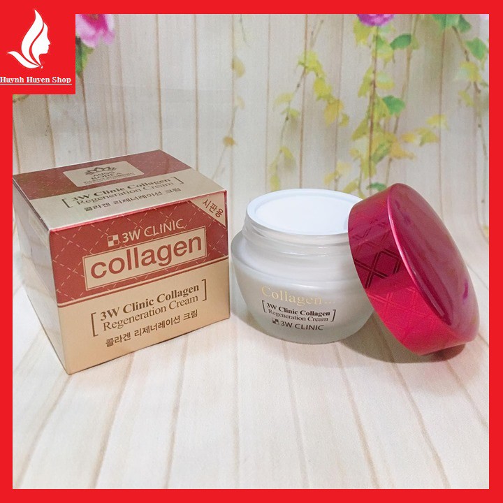 [auth] Kem Dưỡng Trắng Sáng Tái Tạo Da 3W Clinic Collagen (Đỏ) (50g)