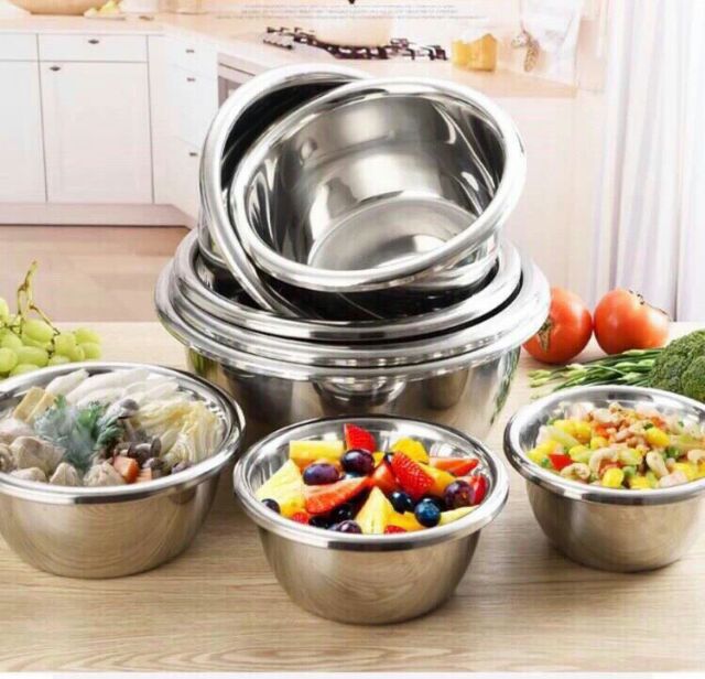 Tô inox đựng thức ăn size 28cm