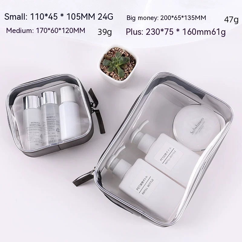 Set 4 Túi Đựng Mỹ Phẩm Bằng Pvc Trong Suốt Chống Nước Sức Chứa Lớn