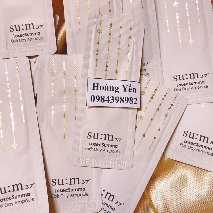 [10 gói] Tinh chất vàng Su:m 37 Losec Summa Elixir Day Ampoule - Tinh chất vàng ban ngày S:um37