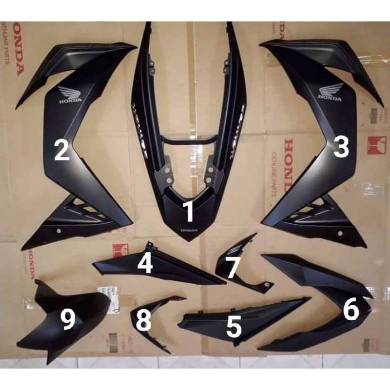 Dàn Áo Winner V1 Đen Nhám Tem Trắng 2018 Chính Hãng Honda