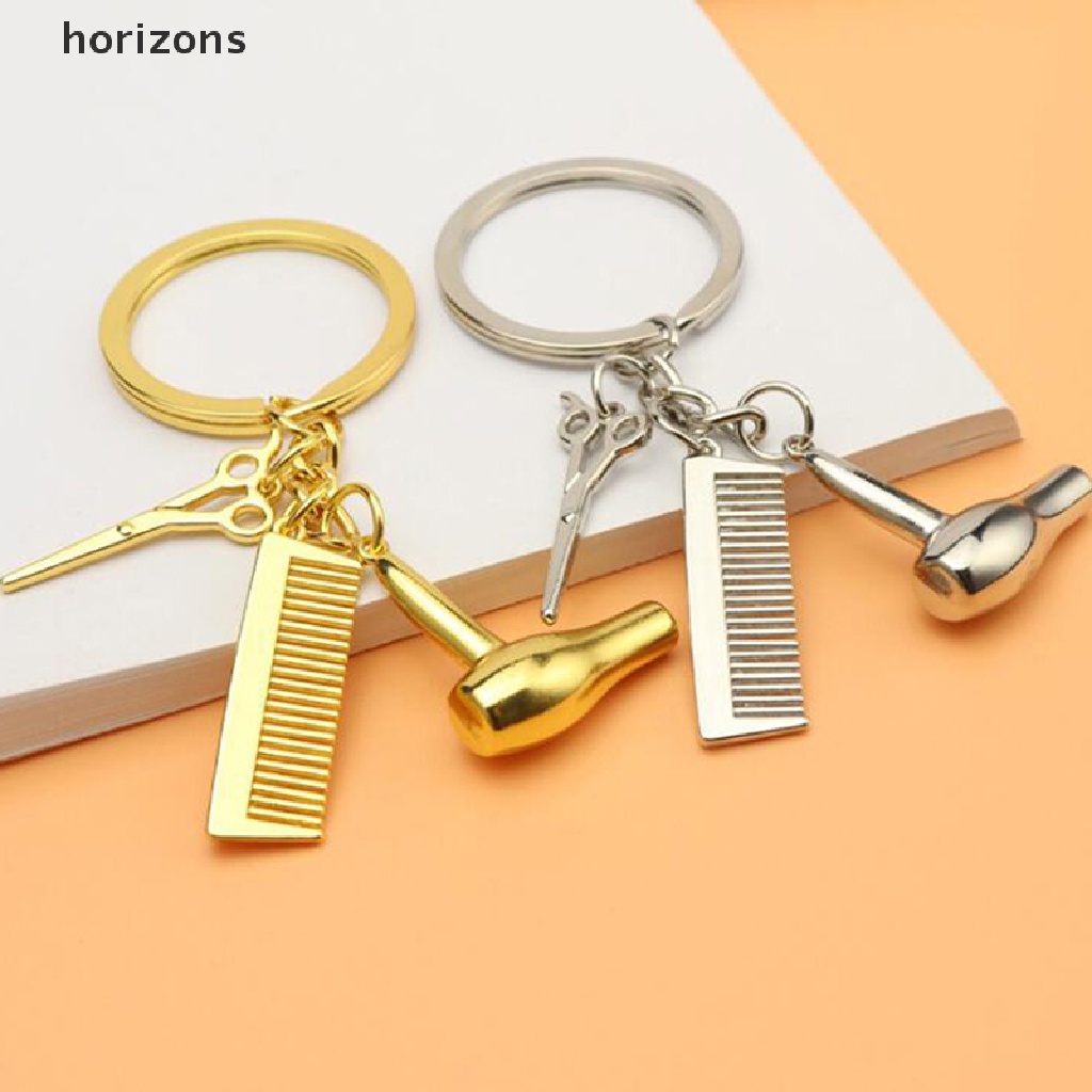 Móc Khóa Hình Máy Sấy Tóc / Lược / Kéo Độc Đáo