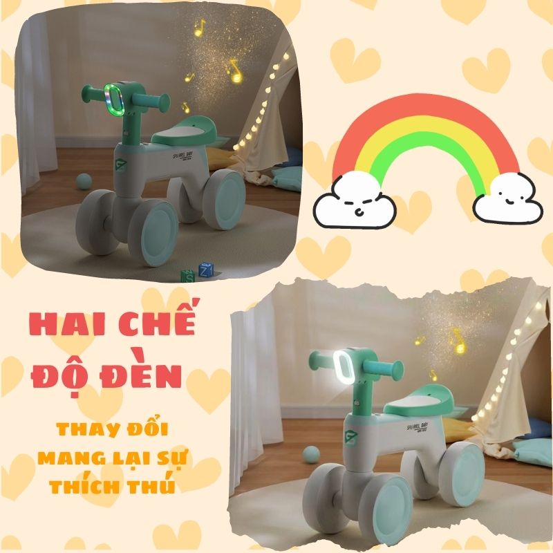 Xe chòi chân thăng bằng cho bé từ 1 tuổi – 3 tuổi, xe tập đi SQUIRREL BABY – Hàng chính hãng