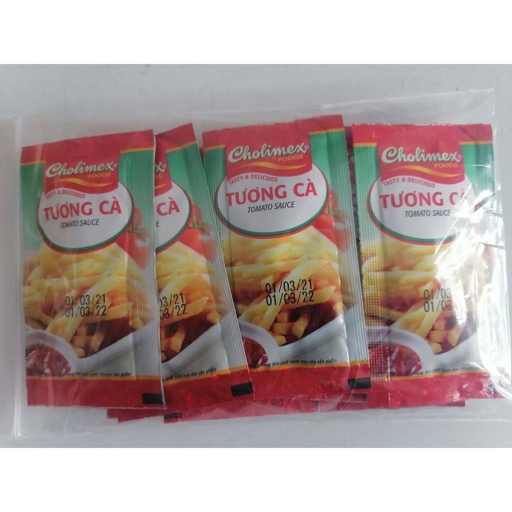 Cà gói [10 gói x 10g] Tương cà gói nhỏ [VN] CHOLIMEX Tomato Sauce
