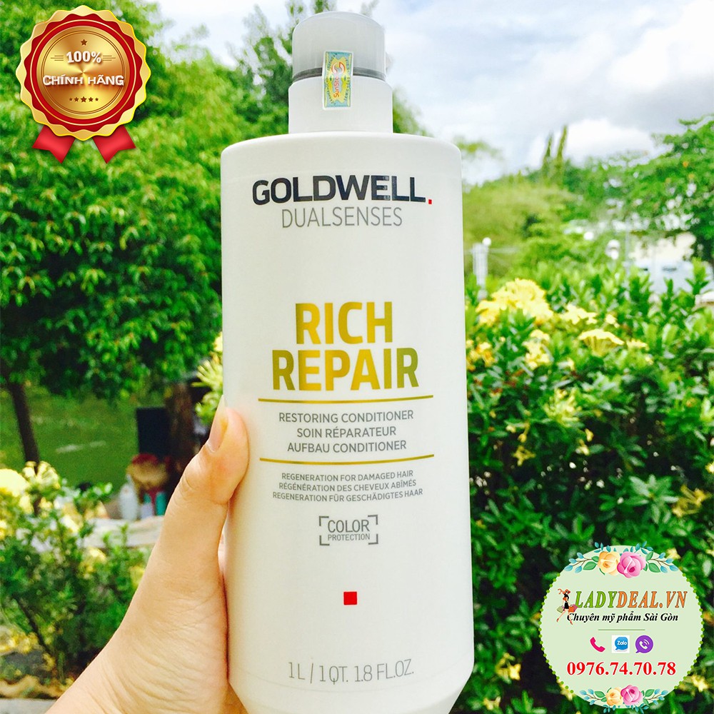 Dầu xả phục hồi tóc hư tổn Goldwell Rich Repair 1000ml