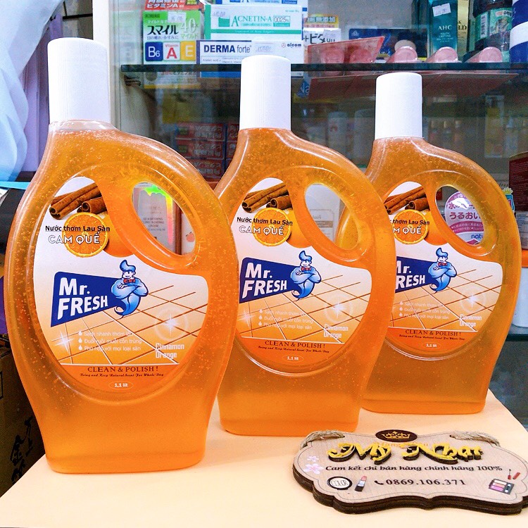 Nước thơm lau sàn Mr.Fresh 1.1L Hương Ccam Quế