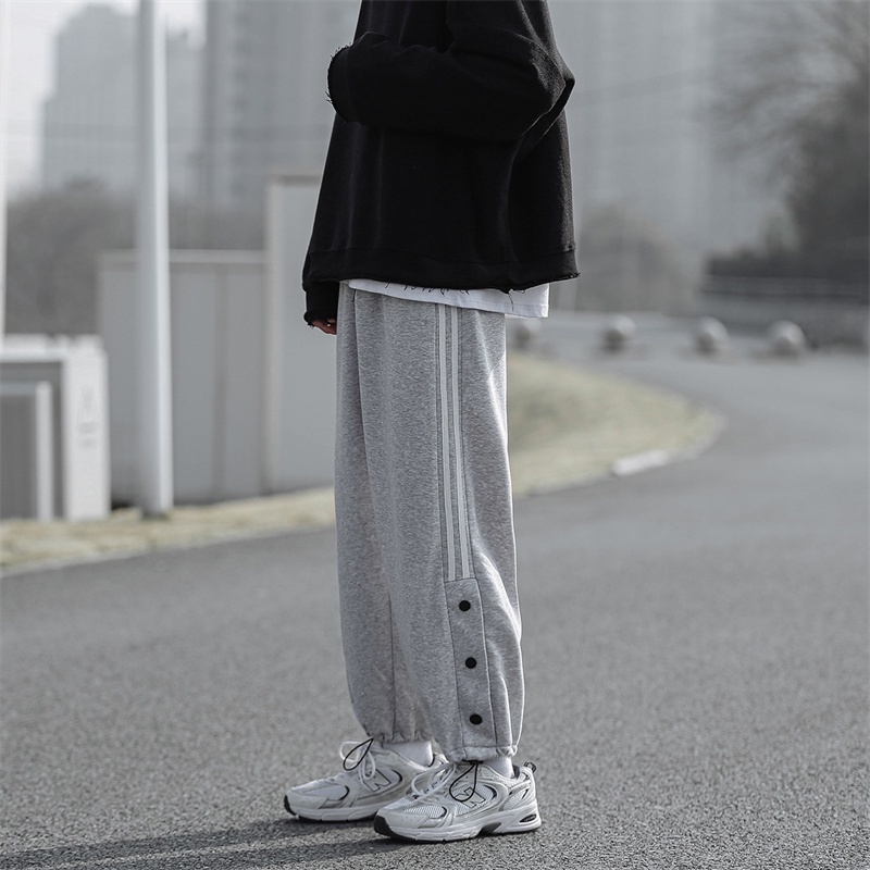 Quần legging thể thao phối nút thời trang Hàn Quốc thích hợp cho nam