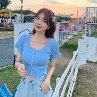 [ ảnh thật] ÁO CROPTOP VIỀN REN
