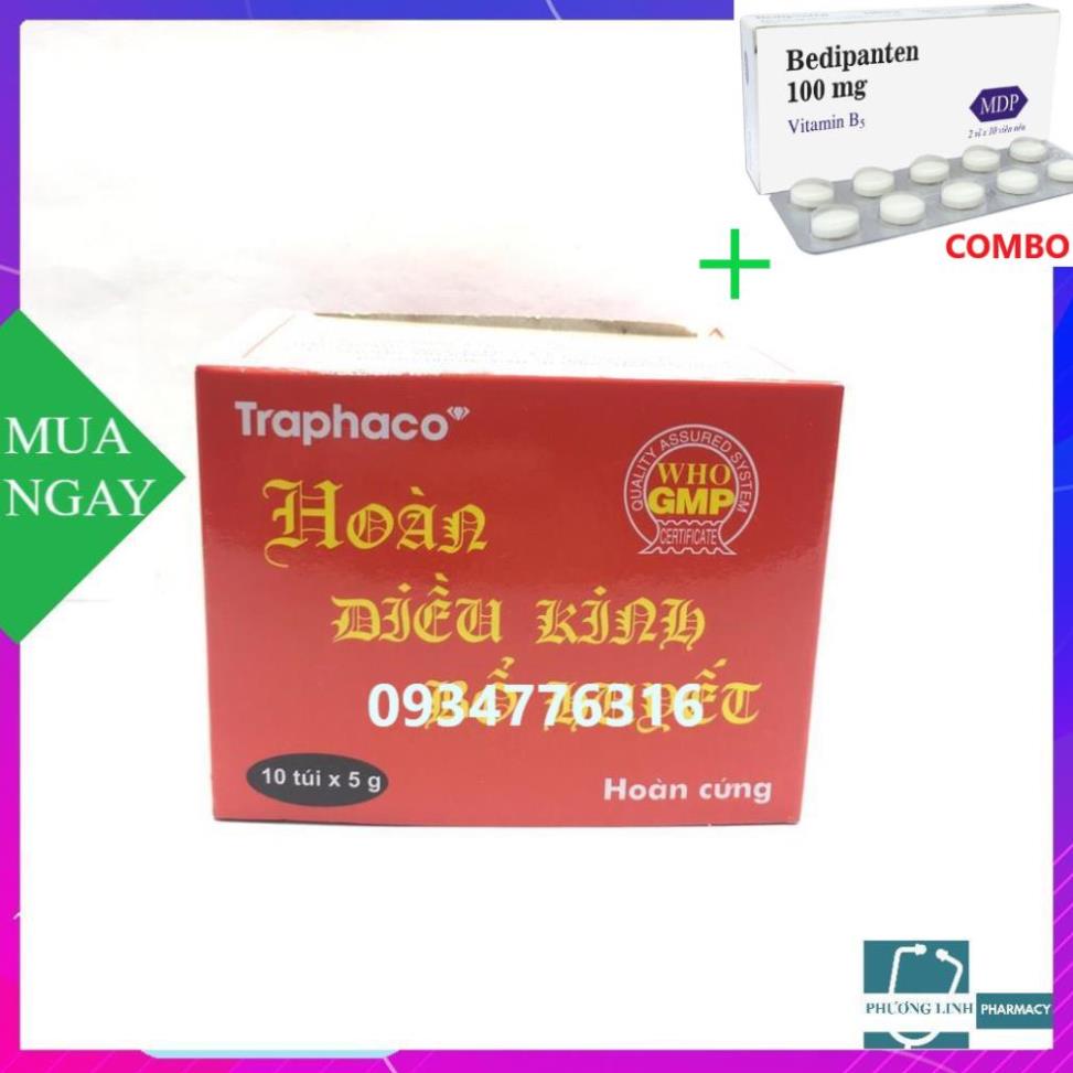 Combo Bedipanten 100mg +  Hoàn điều kinh bổ huyết traphaco viên hoàn 10 túi x 5g
