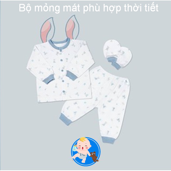 [ MIO mỏng mát ] Bộ dài bé trai MIOMIO ( từ 0m-24m) form rộng