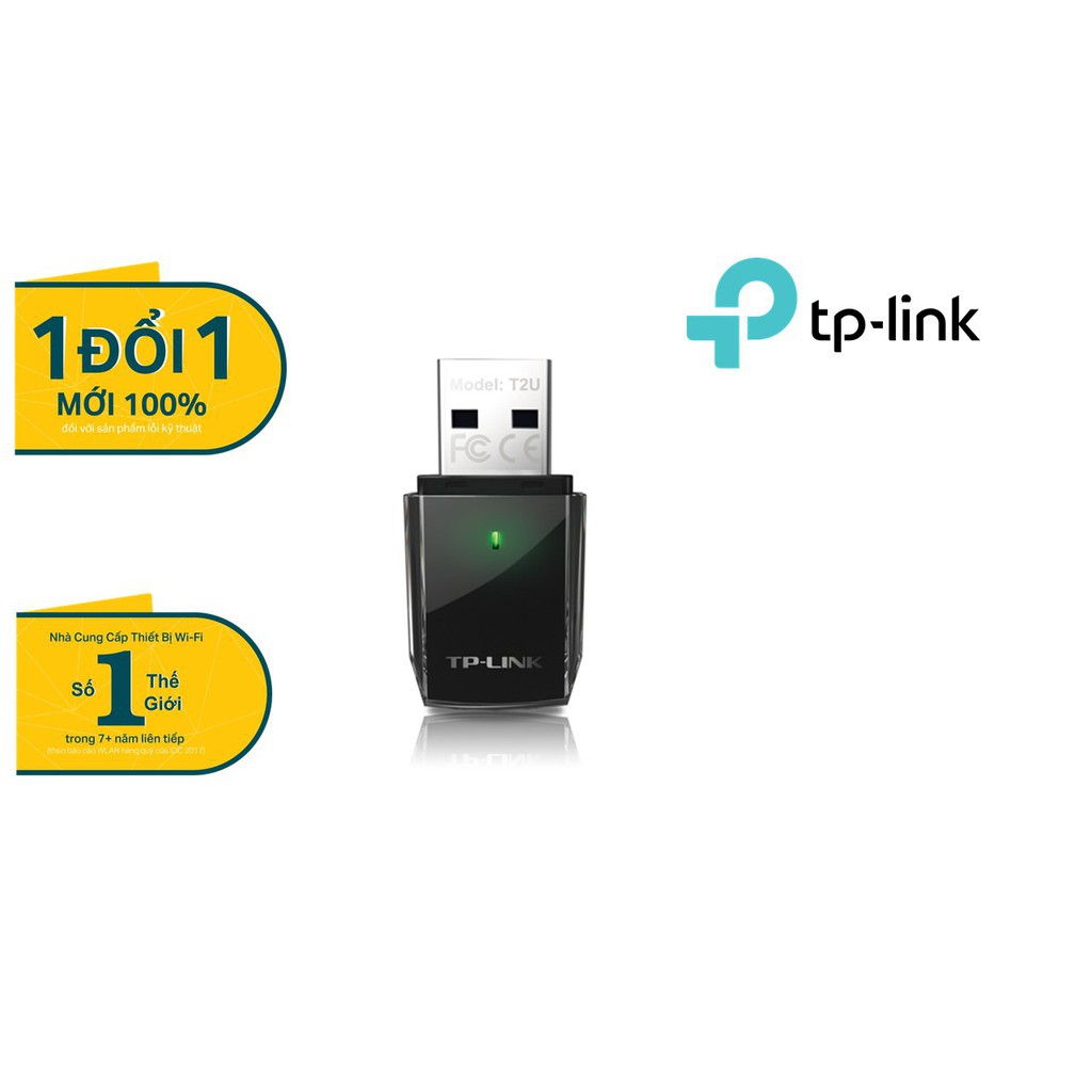 TP-Link USB wifi (USB thu wifi) Chuẩn AC 600Mbps Archer T2U - Hãng phân phối chính thức