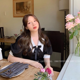 ❤️⚡VÁY ĐEN CỔ PHA KÈM TAG NƠ⚡️ {Mini House}