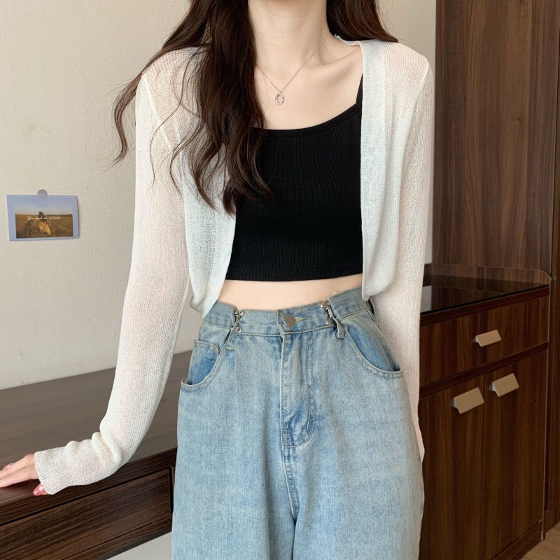 Áo Khoác Len Choàng Candigan mỏng Croptop Tay Dài | Smide Clothing