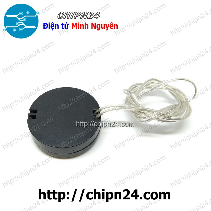 [1 CÁI] Đế pin CR2032 Tròn 2 viên 6V Nút nhấn Flash Đen