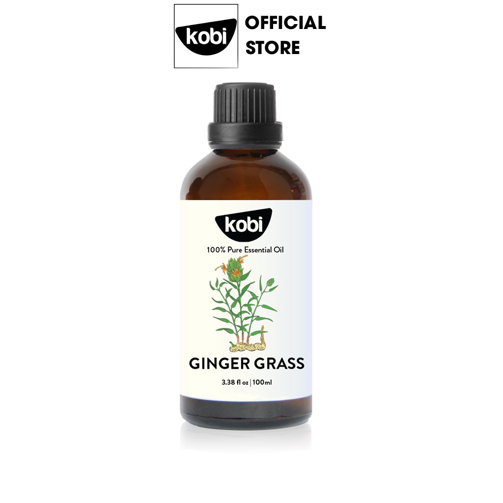 Tinh dầu Cỏ gừng Kobi Ginger grass essential oil giúp đuổi muỗi, khử mùi, làm thơm phòng - 5ml