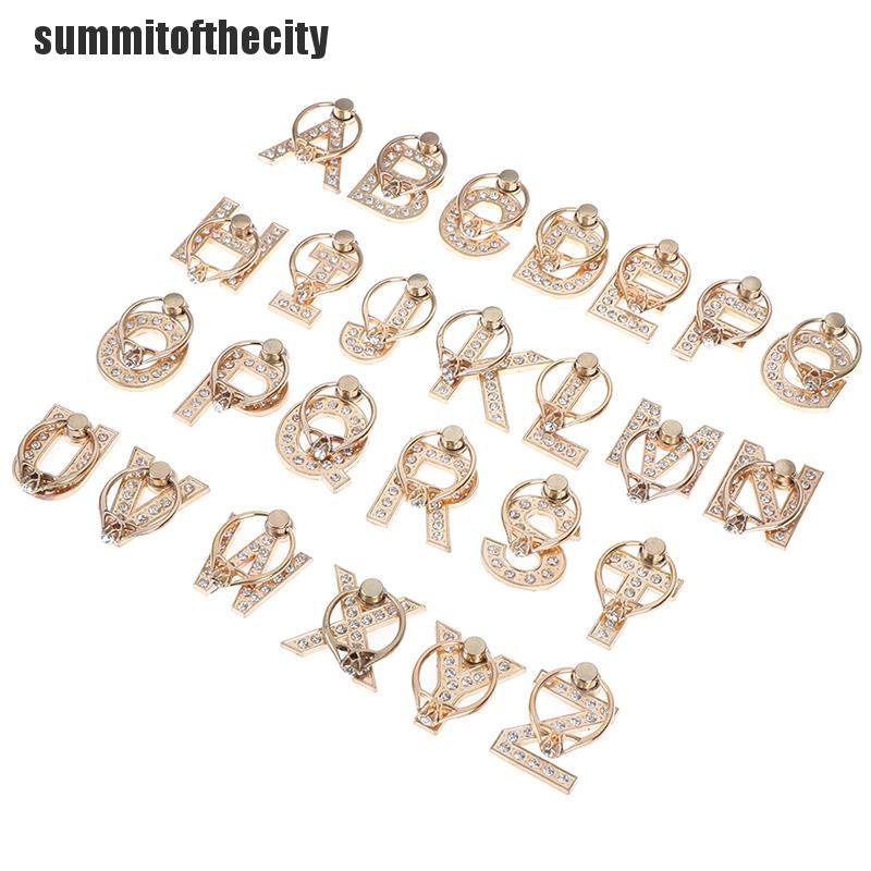 Nhẫn Đỡ Điện Thoại Bằng Kim Loại In Chữ Sum Đính Kim Cương Giả