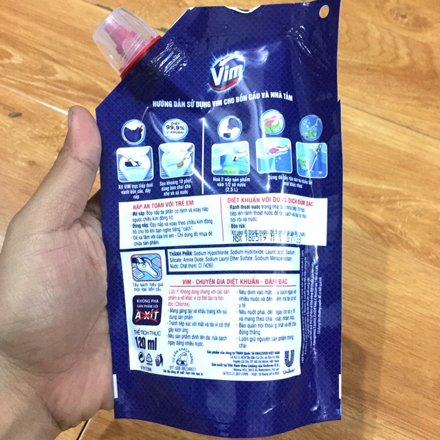 Nước tẩy VIM 120ml dạng túi
