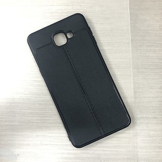 Ốp Lưng Samsung A9/ A9 Pro Dẻo Giả Da Đen Đẹp