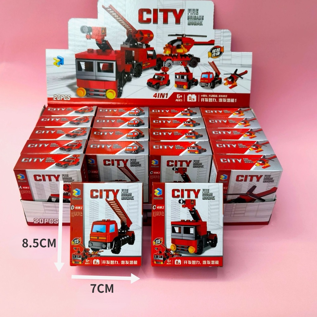 Đồ Chơi Lắp Ráp Xe Cứu Hỏa One