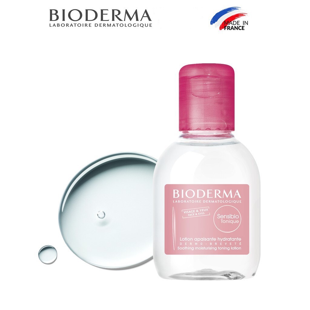 (NK chính hãng) Dung dịch cân bằng dưỡng ẩm và làm dịu da nước hoa hồng Bioderma Sensibio Tonique 250ml, 100ml