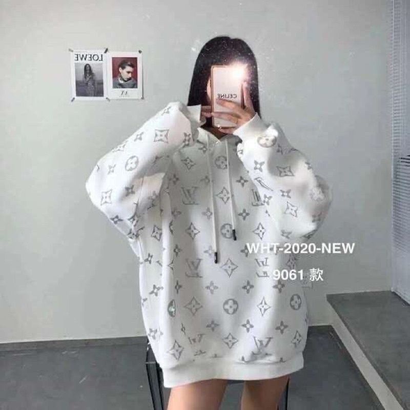 Áo hoodies dáng rộng, áo khoác nỉ in hình LV dáng rộng Chillstyle AD2 | BigBuy360 - bigbuy360.vn