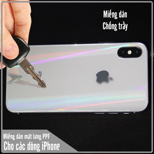 Miếng dán mặt lưng Cho IPHONE PPF 7 MÀU nilon dẻo - Dán Skin IP 7/7Plus/8/8Plus/X/Xr/ Xs max/11/12/13 Pro Max dễ dán