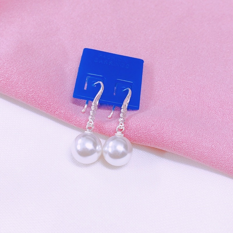 Bông tai móc câu đính đá LINH MIU SILVER, Bông tai bạc ta