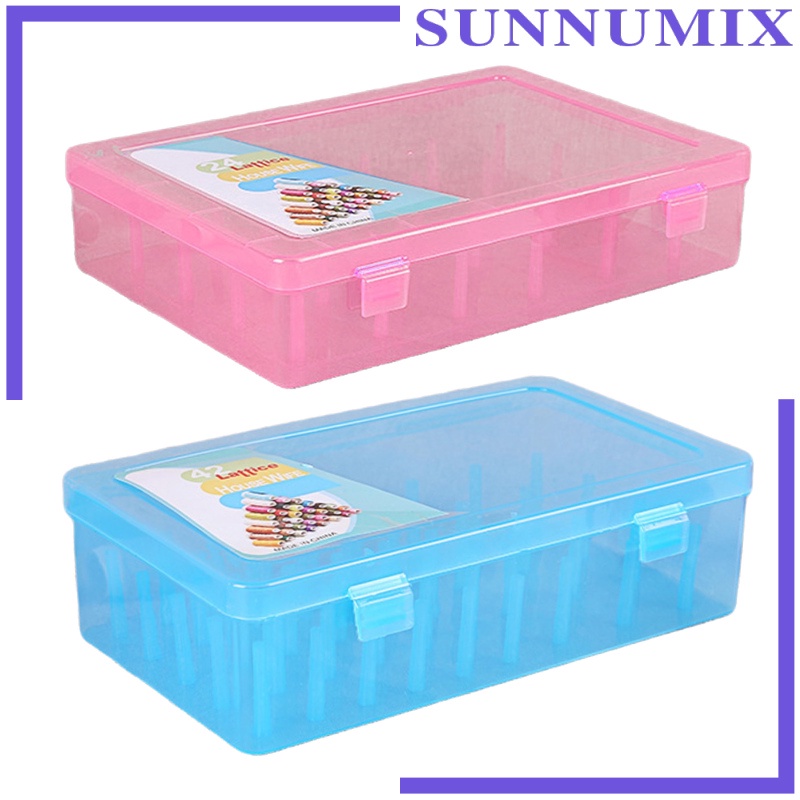 [SUNNIMIX]Sewing Thread Storage Box 42 Spools Case Holder Container Organizer Sorting