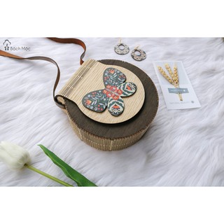 Túi gỗ con bướm xinh vintage
