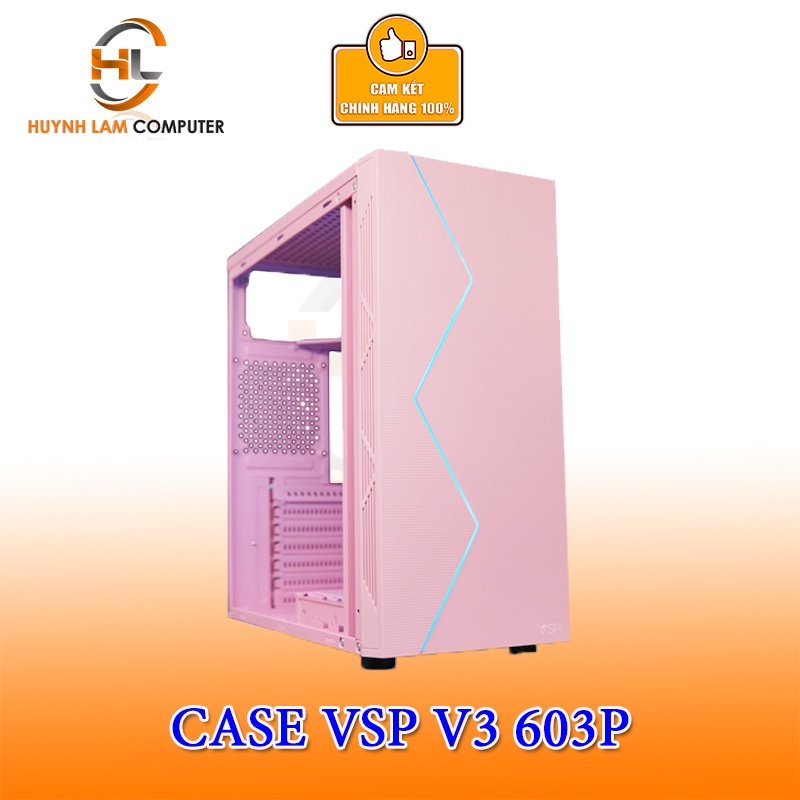 Vỏ máy tính Case VSP V3 603P (HỒNG) (ATX,MATX) Gaming