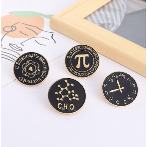 Ghim Cài Áo Hình Biểu Tượng Số Pi Toán Học Đồng Hồ Hóa Học Thiên Văn Học Periodic Độc Đáo