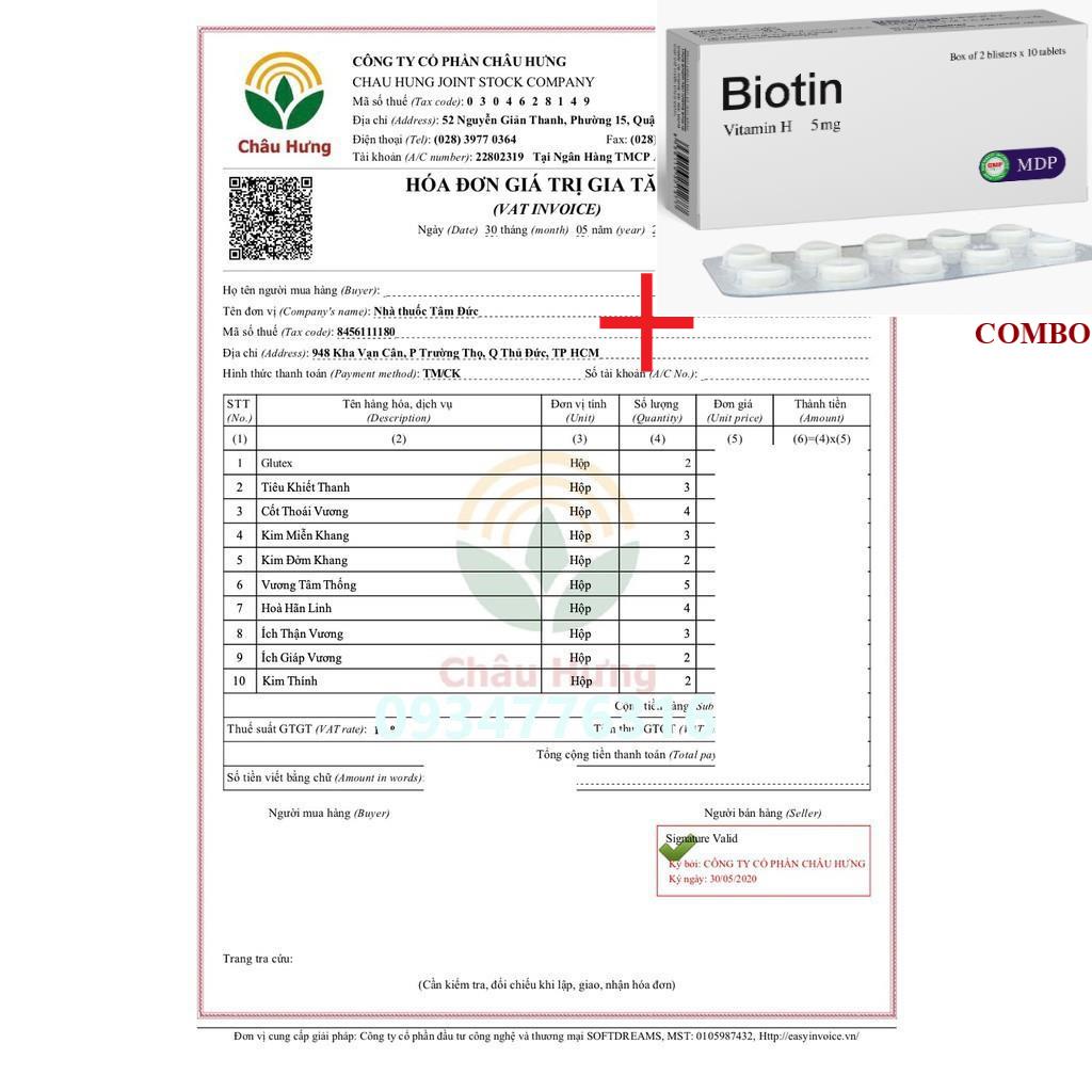 Combo Biotin 5mg+ ÍCH THẬN VƯƠNG kiểm soát biến chứng suy thận