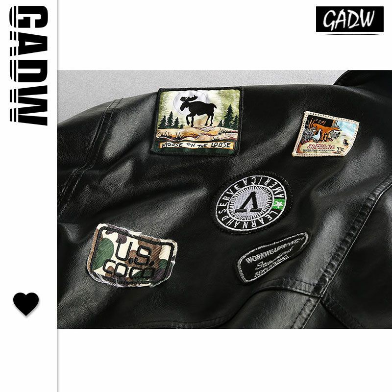 Áo khoác da đính logo siêu chất