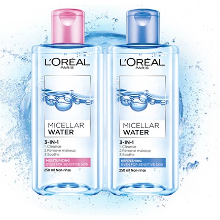 (Hàng Mới Về) Nước Tẩy Trang Loreal Paris Micellar 3 Trong 1 Chăm Sóc Da Dung Tích 250ml