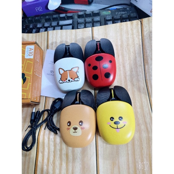 Chuột máy tính, Chuột không dây A10 SIÊU ĐÁNG YÊU, PIN SẠC