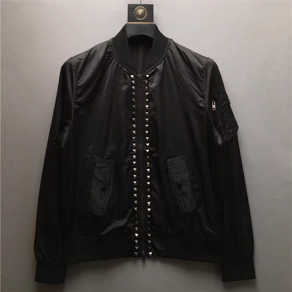 Áo Bomber Nỉ Đinh Vuông Dày Dặn ❤ Áo Khoác Jacket Dáng Rộng NVA192