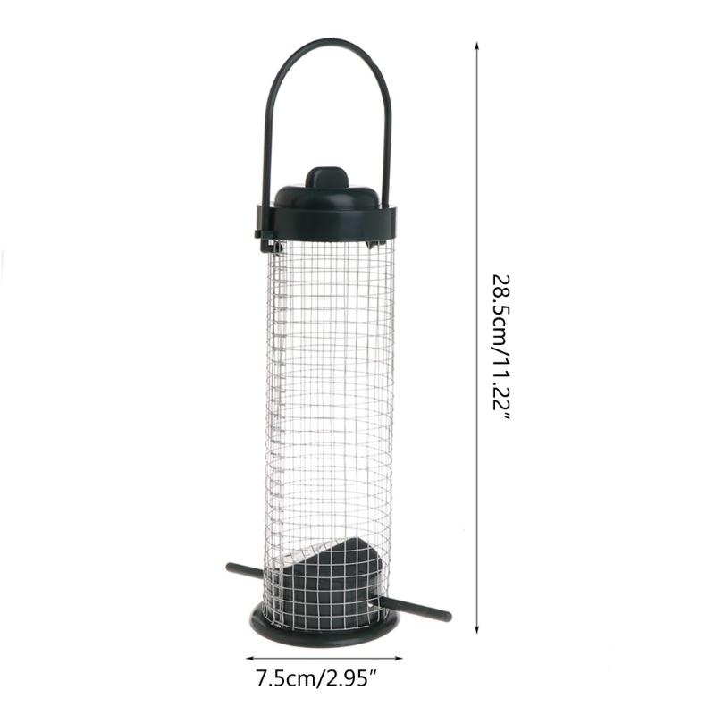 Ống Kim Loại Đựng Thức Ăn Cho Chim Có Nắp Đậy Tiện Dụng