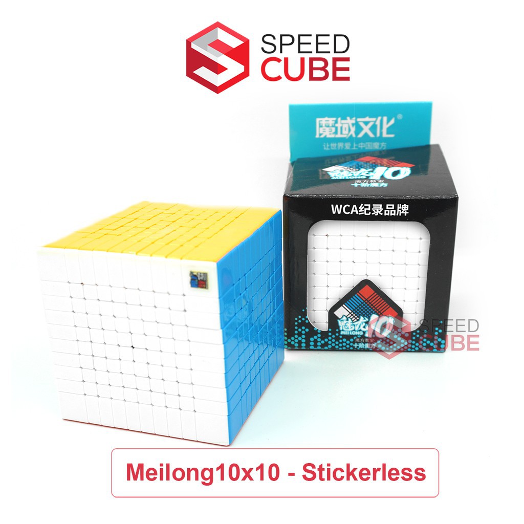 Rubik 10x10 Moyu Meilong WCA Stickerless, Rubik 10 tầng (Siêu cấp) chính hãng Moyu - Shop Speed Cube