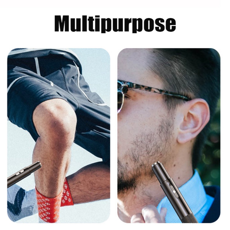 Dao Cạo Râu / Lông Mũi Tự Động 2 Trong 1 Có Thể Sạc Lại Bằng Cổng USB Cho Nam Giới