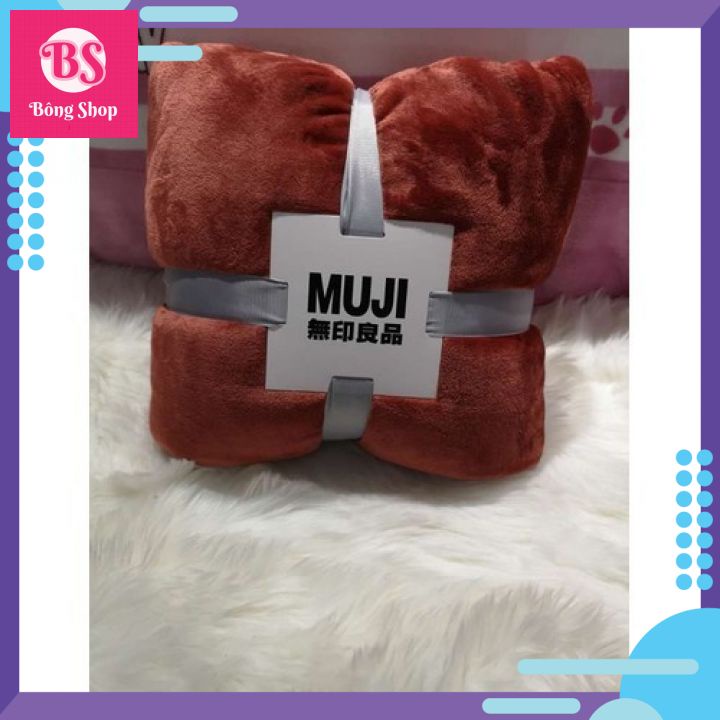Chăn lông tuyết Muji siêu mềm mịn, chăn lông tuyết cao cấp