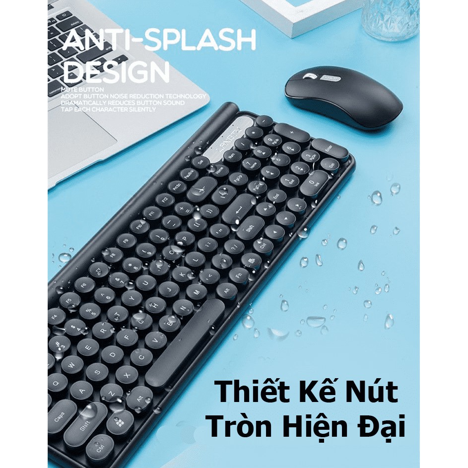 [Mã 155ELSALE giảm 7% đơn 300K] Bộ bàn phím chuột không dây LT-400 sạc pin dùng cho văn vòng, pc, laptop, tivi - NK