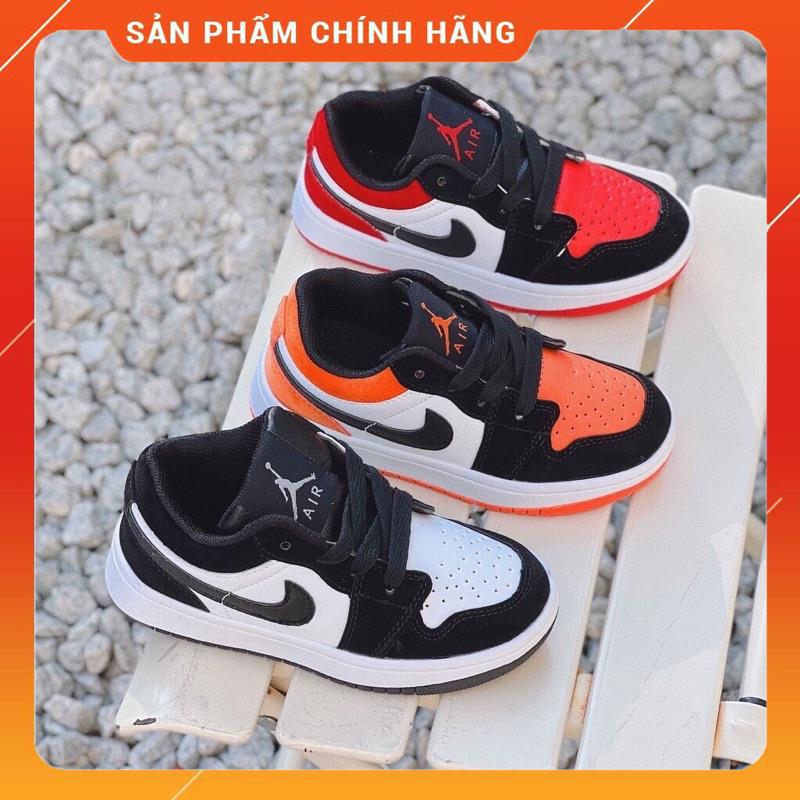 Giày thể thao tích đen Bé Trai cổ thấp cao cấp size 25-36