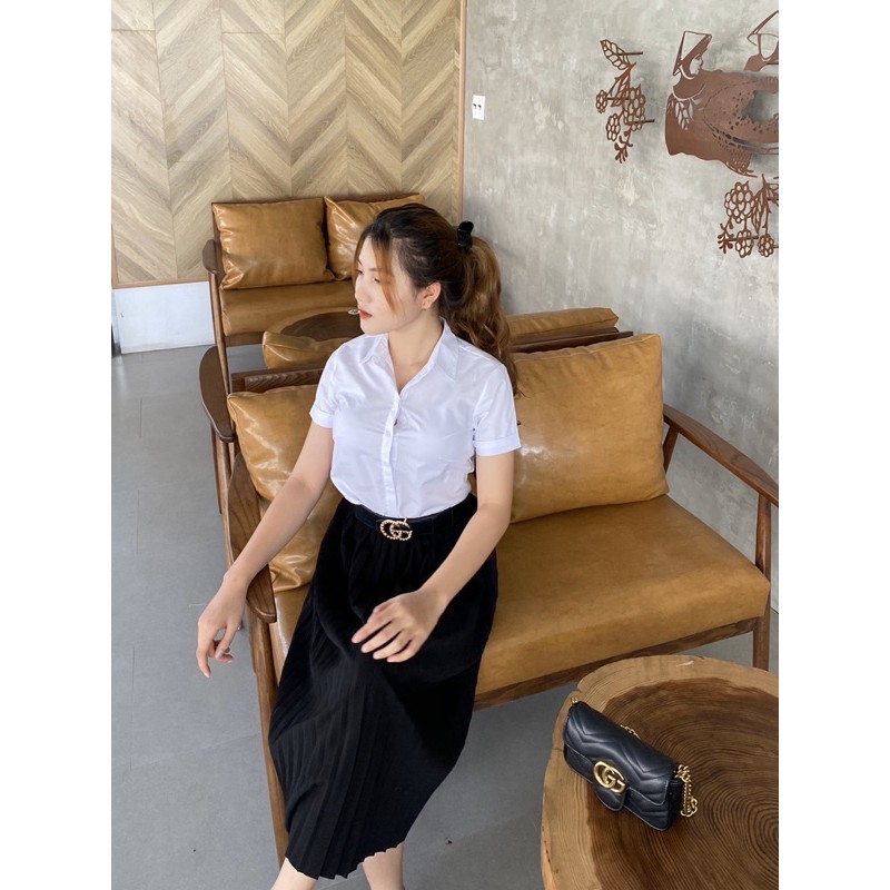 Áo Cộc Trắng EVA, vải chống nhăn, form ôm vừa phải | BigBuy360 - bigbuy360.vn